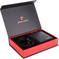 Zestaw upominkowy PIERRE CARDIN - ZG-48 Czarny. Portfele męskie marki Pierre Cardin. W wyprzedaży za 179.00 zł.