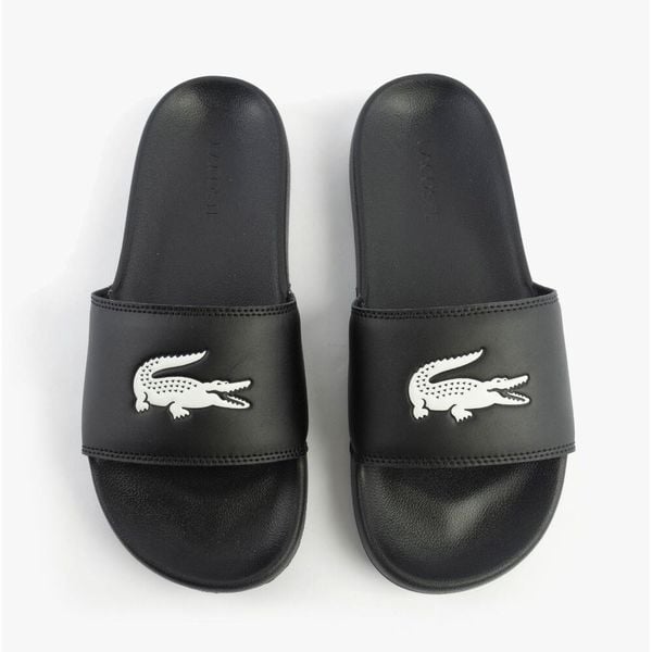 Buty klapki męskie Lacoste Serve Slide 0.0. Czarne klapki męskie Lacoste, z materiału, sportowe. Za 167.20 zł.