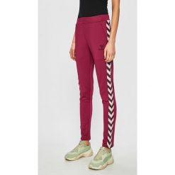 Hummel - Spodnie. Fioletowe legginsy damskie Hummel, l, bez wzorów, z elastanu, climacool (adidas). W wyprzedaży za 129.90 zł.