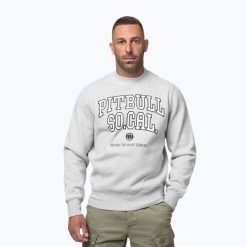 Bluza męska Pitbull So Cal Crewneck. Szare bluzy sportowe męskie PITBULL, m, bez wzorów, z bawełny, bez kaptura, na fitness i siłownię. Za 149.99 zł.