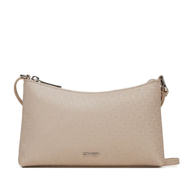 Torebka Calvin Klein. Brązowe listonoszki damskie Calvin Klein, bez wzorów, bez dodatków. Za 259.99 zł.