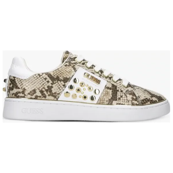 Guess Brandia buty damskie, multicolor, rozmiar 7. Białe obuwie sportowe damskie Guess, z aplikacjami, z gumy. W wyprzedaży za 467.49 zł.