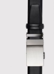 PAKO LORENTE - Czarny pasek męski z automatyczną klamrą. Czarne paski damskie Pako Lorente, bez wzorów, ze skóry, eleganckie. Za 149.99 zł.