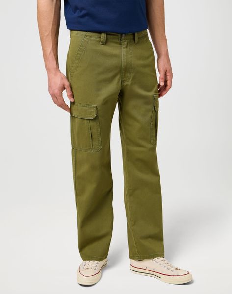 MESKIE SPODNIE WRANGLER REGULAR CARGO CAPULET OLIVE 112373197. Zielone spodnie materiałowe męskie Wrangler, l, bez wzorów, z materiału. Za 219.99 zł.