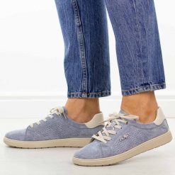 Niebieskie skórzane półbuty damskie Filippo Dp6738/26. Niebieskie półbuty damskie Filippo, na lato, bez wzorów, z jeansu, biznesowe, bez obcasa, na płaskiej podeszwie, bez zapięcia. Za 229.00 zł.