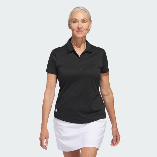 Damska koszulka polo z krótkim rękawem Solid Performance. Czarne koszulki sportowe damskie Adidas, m, bez wzorów, bez kołnierzyka, bez ramiączek, na golfa. Za 229.00 zł.