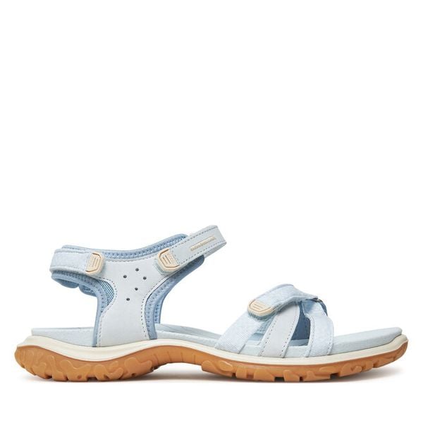 Sandały ECCO. Niebieskie sandały damskie ecco, bez wzorów, bez obcasa, na płaskiej podeszwie, bez zapięcia. Za 369.99 zł.