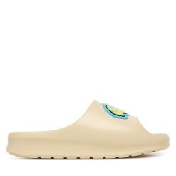 Klapki Lacoste. Białe klapki damskie Lacoste, bez wzorów, bez obcasa. Za 274.99 zł.