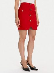 Morgan Spódnica mini 252-JADOR.F Czerwony Slim Fit. Czerwone spódnice damskie Morgan, bez wzorów, z bawełny, mini. Za 299.99 zł.