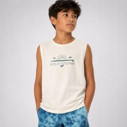 KOSZULKA CHŁOPIĘCA 4F T-SHIRT M163 BEZRĘKAWNIK. Żółte t-shirty dla chłopców 4f, bez wzorów, z bawełny, bez ramiączek. Za 39.99 zł.