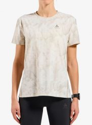 Koszulka do biegania damska Odlo Zeroweight Chill-Tec Print Crew Neck S/S. Szare t-shirty damskie Odlo, s, bez wzorów, z dzianiny, bez kołnierzyka. Za 244.99 zł.