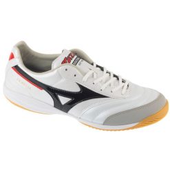 Buty halowe do piłki nożnej męskie, Morelia Sala Pro IN. Białe buty sportowe męskie Mizuno, bez zapięcia, do piłki nożnej. Za 349.99 zł.