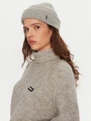 Polo Ralph Lauren Czapka 455954337004 Szary. Szare czapki i kapelusze damskie Polo Ralph Lauren, na zimę, bez wzorów, z materiału. Za 539.99 zł.