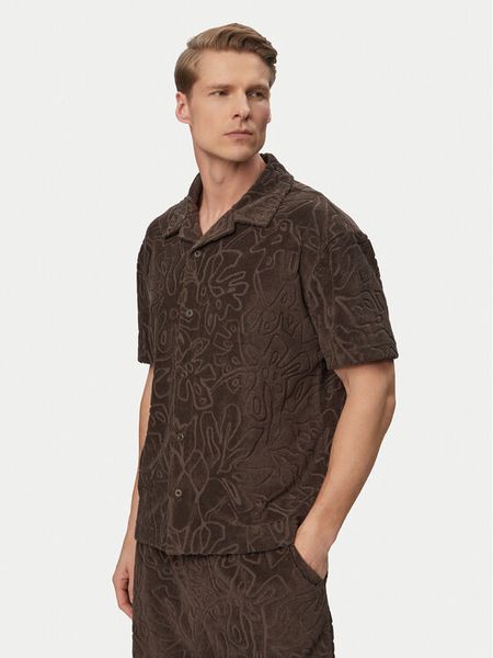 JOOP! Jeans Koszula Moala 30101962 Brązowy ciemny Regular Fit. Brązowe koszule męskie JOOP! Jeans, l, bez wzorów, z jeansu, bez kołnierzyka, bez ramiączek. Za 569.99 zł.
