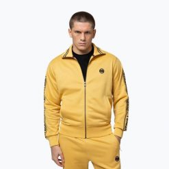 Bluza męska Pitbull Trackjacket Tape Logo Terry Group. Żółte bluzy męskie PITBULL, l, bez wzorów, z materiału, bez kaptura. Za 209.99 zł.