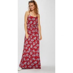 Vero Moda - Sukienka. Szare sukienki damskie Vero Moda, z materiału, casualowe, z okrągłym kołnierzem, na ramiączkach. W wyprzedaży za 99.90 zł.