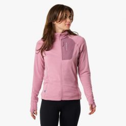 Sweter Wędrówki damska Swedemount Ultra Light Tech Midlayer Full Zip. Czerwone bluzy sportowe damskie SWEDEMOUNT, bez wzorów, z tkaniny, wakacyjne, bez kołnierzyka, bez ramiączek, bez kaptura. Za 184.00 zł.
