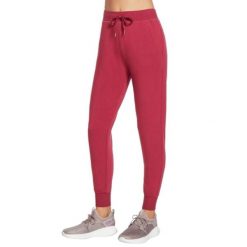 Spodnie sportowe damskie Skechers Restful Jogger Pant. Czerwone spodnie sportowe damskie Skechers, m, bez wzorów, z elastanu. Za 149.99 zł.