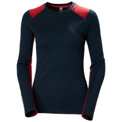 Bluza damska Helly Hansen lifa merino midweight crew. Niebieskie bluzy damskie Helly Hansen, xs, bez wzorów, z tkaniny, bez kaptura. Za 385.00 zł.