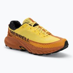 Buty do biegania męskie Merrell Agility Peak 5 GTX. Żółte buty sportowe męskie Merrell, bez zapięcia, do biegania. Za 489.99 zł.