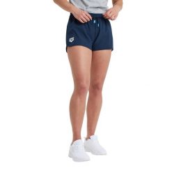 Spodenki damskie Arena Team Short Solid. Niebieskie szorty damskie Arena, xs, bez wzorów, z materiału, sportowe. Za 104.13 zł.