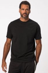 Męski T-shirt FLEXNAMIC® fitness rękaw 1/2 nadruk z tyłu QuickDry. Czarne t-shirty męskie JAY-PI, m, bez wzorów, z bawełny, bez kołnierzyka. Za 111.99 zł.