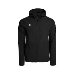 Kurtka sportowa męska ATTICA M z kapturem, gumką bi-elastyczną i wentylacją bocz. Czarne kurtki męskie IZAS, m, bez wzorów, trekkingowe. Za 330.39 zł.