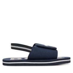 Sandały BOSS. Niebieskie sandały chłopięce Boss, bez zapięcia. Za 116.99 zł.