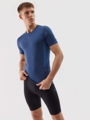 4F Legginsy krótkie treningowe szybkoschnące męskie - czarne XXL. Czarne legginsy sportowe męskie 4f, l, bez wzorów, z dzianiny, krótkie, do biegania. W wyprzedaży za 49.99 zł.