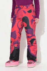 Damskie Spodnie narciarskie HYPRAR wodoodporne paski na rzep. Czerwone spodnie materiałowe damskie Ulla Popken, plus size, bez wzorów, z materiału, sportowe, narciarskie. Za 639.99 zł.