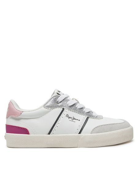 Pepe Jeans Sneakersy PGS30606 Biały. Białe buty sportowe dziewczęce Pepe Jeans, bez wzorów, z jeansu, bez zapięcia. Za 189.99 zł.