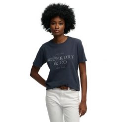 T-shirt damski Superdry Luxe Casual. Niebieskie t-shirty damskie Superdry., l, bez wzorów, casualowe, bez kołnierzyka. Za 196.95 zł.