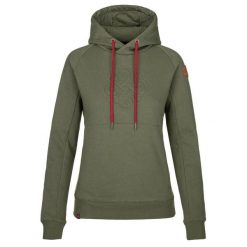 Bluza damska Kilpi SOHEY-W. Zielone bluzy damskie Kilpi, bez wzorów, z bawełny, z kapturem. Za 173.00 zł.