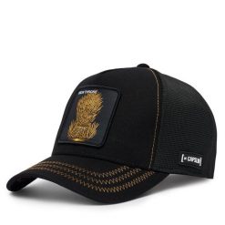 Czapka z daszkiem Capslab. Czarne czapki i kapelusze damskie CapsLab, bez wzorów. Za 169.99 zł.