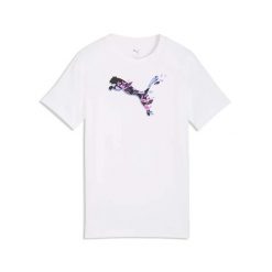 T-Shirt Puma Graphic Floral Cat Tee G Dzieci. Białe t-shirty i topy dla dziewczynek Puma, bez wzorów, z bawełny, bez ramiączek. Za 158.99 zł.