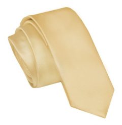Krawat (Śledź) Męski 5 cm, Żółty, Wąski, Gładki -ALTIES. Żółte krawaty i muchy Alties, bez wzorów, z tkaniny, eleganckie. Za 35.00 zł.