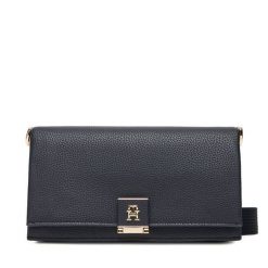 Torebka Tommy Hilfiger. Niebieskie listonoszki damskie Tommy Hilfiger, bez wzorów, bez dodatków. Za 459.99 zł.