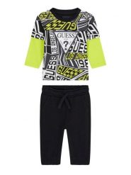 Guess Komplet bluzka i spodnie I6RG00 K8HM4 Kolorowy Regular Fit. Spodnie materiałowe dla chłopców Guess, z aplikacjami, z bawełny, bez ramiączek. Za 179.99 zł.