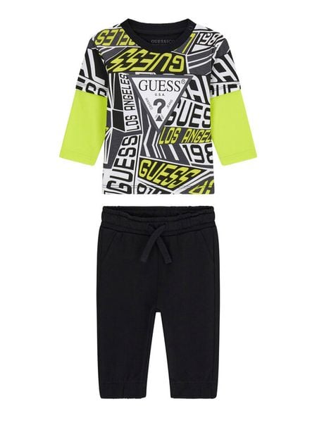 Guess Komplet bluzka i spodnie I6RG00 K8HM4 Kolorowy Regular Fit. Spodnie materiałowe dla chłopców Guess, z aplikacjami, z bawełny. Za 179.99 zł.