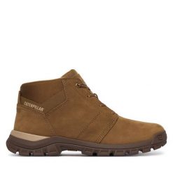 Trzewiki CAT Footwear. Brązowe botki męskie CAT Footwear, bez wzorów, bez zapięcia. Za 519.99 zł.