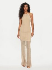 Guess Sukienka codzienna Sophie W4GK24 Z3E60 Beżowy Slim Fit. Brązowe sukienki damskie Guess, na co dzień, xl, z aplikacjami, z syntetyku, bez kołnierzyka, bez ramiączek, proste. Za 429.99 zł.