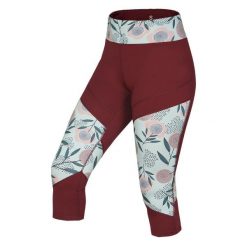 Legging kobieta Ocun Rhea 3/4 wine. Czerwone spodnie sportowe damskie Ocun, xl, bez wzorów, wspinaczkowe. Za 224.50 zł.