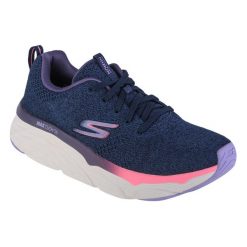 Buty do biegania damskie, Skechers Max Cushioning Elite-Clarion. Niebieskie obuwie sportowe damskie Skechers, bez wzorów, z materiału, do biegania. Za 399.99 zł.