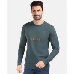 Męska bawełniana koszulka z długim rękawem Kilpi BASE-M. Zielone bluzki z długim rękawem męskie Kilpi, m, bez wzorów, z bawełny, bez kołnierzyka. Za 91.56 zł.