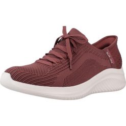 Buty SKECHERS SLIP-INS: ULTRA FLEX 3.0 TONAL STRETC Bordeaux. Czerwone trampki i tenisówki damskie Skechers, bez wzorów, z materiału, bez zapięcia. Za 289.99 zł.
