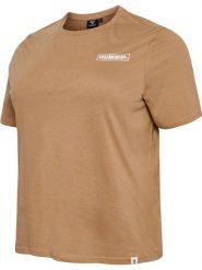 Koszulka damska Plus Hummel Legacy. Brązowe koszulki sportowe damskie Hummel, xl, bez wzorów, z bawełny, bez kołnierzyka, bez ramiączek, na fitness i siłownię. Za 121.50 zł.
