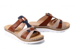 RIEKER V1291-90 multi, klapki damskie. Klapki damskie Rieker, bez wzorów, bez obcasa. Za 255.92 zł.