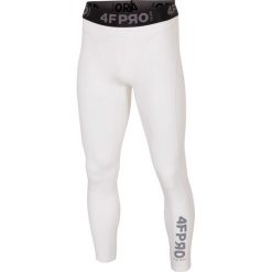 Bielizna baselayer 4FPro SPMF403 - biały allover. Biała bielizna termoaktywna męska marki 4f, z jersey. W wyprzedaży za 79.99 zł.