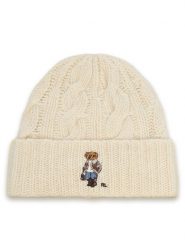 Polo Ralph Lauren Czapka 455P23848001 Kremowy. Białe czapki i kapelusze damskie Polo Ralph Lauren, na zimę, bez wzorów, z wełny. Za 419.99 zł.