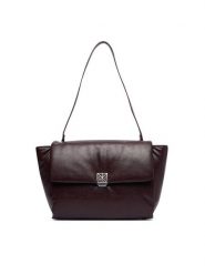 Calvin Klein Torebka Emblem Hw Padded Satchel LV04F3615G Bordowy. Czerwone torebki do ręki damskie Calvin Klein, bez wzorów, ze skóry, bez dodatków. Za 649.99 zł.